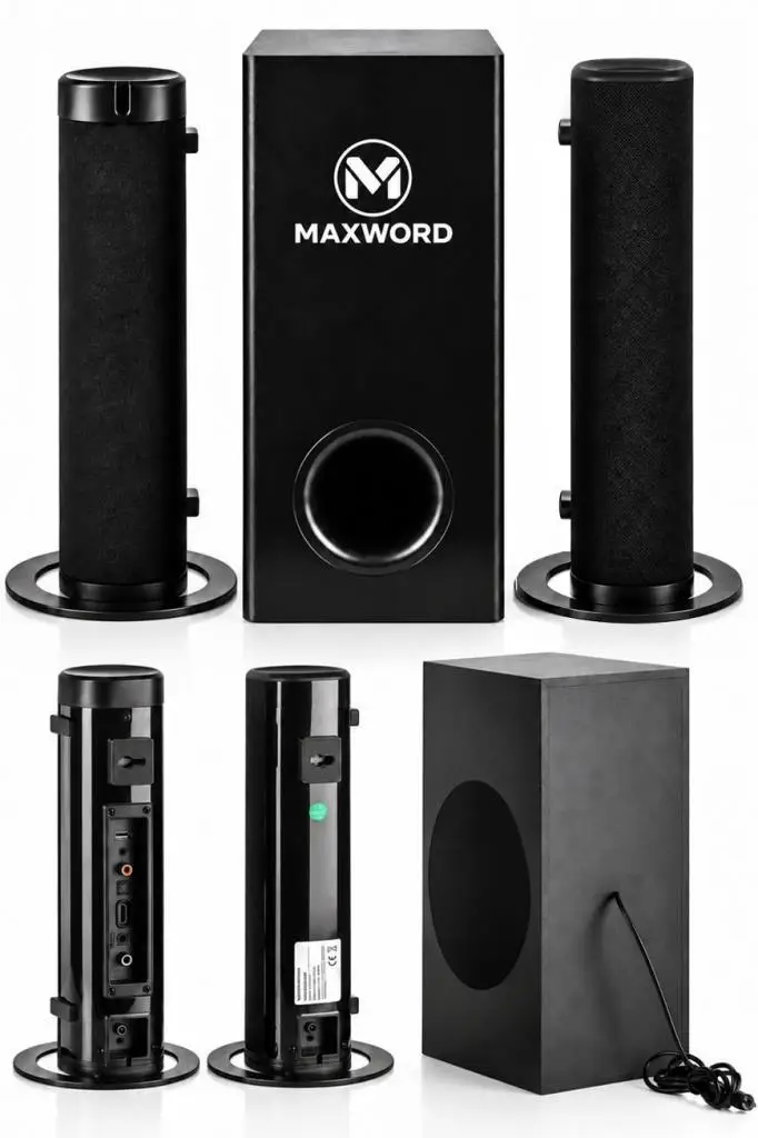 Maxword SLC-275 Bluetooth 5.3 Ayrılabilir Soundbar Subwooferlı TV Ses Sistemi HDMI ARC Optik AUX USB