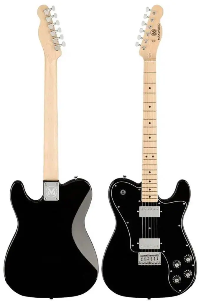 Maxword TLX-60BK Telecaster Maple Klavye HH Profesyonel Elektro Gitar