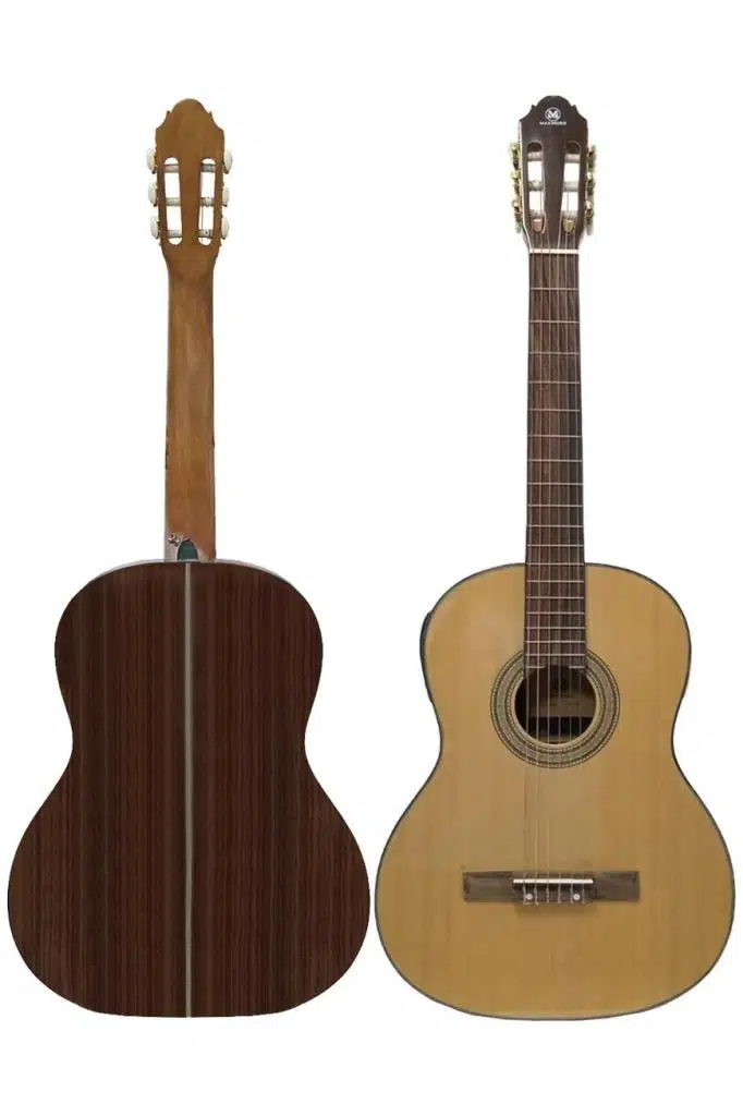 Maxword X50-EQ Profesyonel Masif Ağaç Ekolayzerli Elektro Klasik Gitar Seti 4/4 Üst Segment