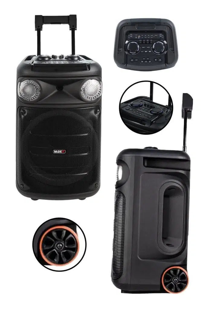 Midex 1300 Watt FM Radyolu Ekholu Kablosuz Mikrofonlu Şarjlı Mevlüt Anfisi MXR-1300