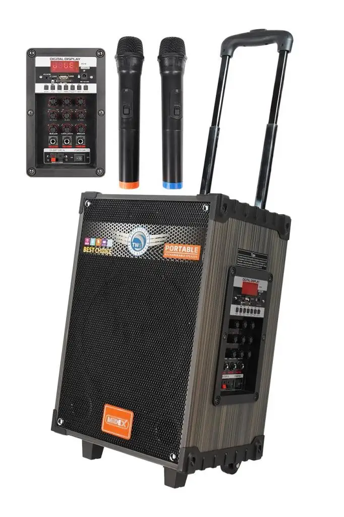 Midex 350 Watt Mikrofonlu Karaoke Eğlence Taşınabilir Şarjlı Ses Sistemi Bluetooth (MR-350)