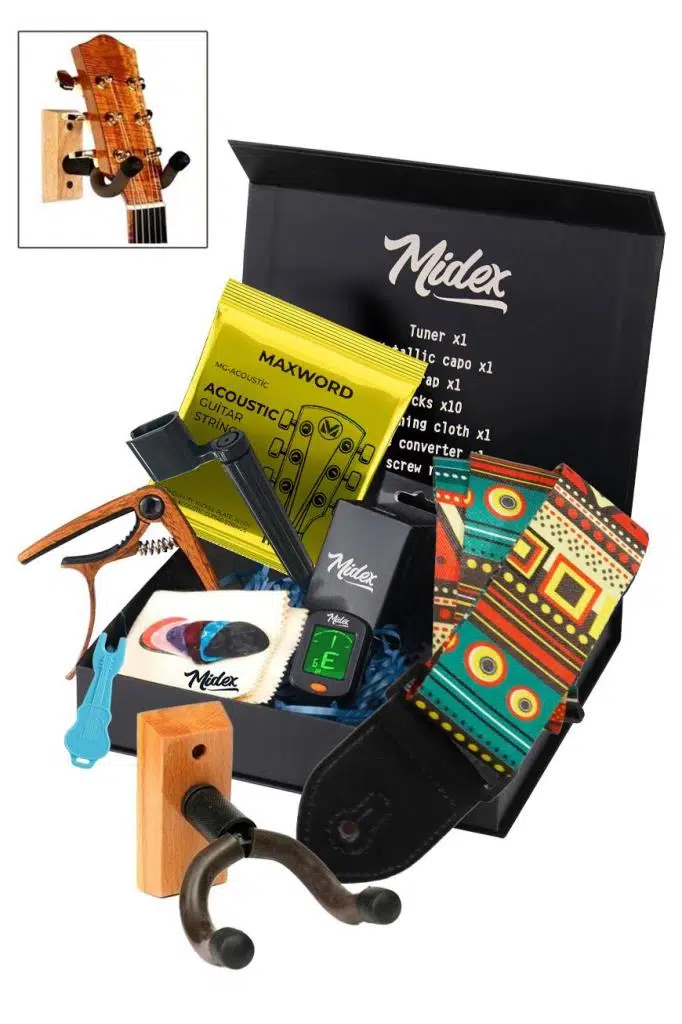 Midex AC-20AC-PAK Akustik Gitar Aksesuar Seti Gitar Tel Askı Capo Tuner Pena ve Full Set Midex AC-20AC-PAK Akustik Gitar Aksesuar Seti Gitar Tel Askı Capo Tuner Pena ve Full Set