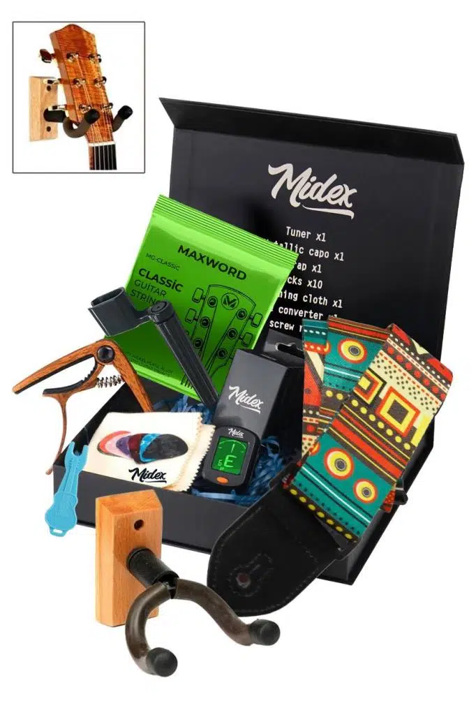 Midex AC-20CL-PAK Klasik Gitar Aksesuar Seti Gitar Tel Askı Capo Tuner Pena ve Full Set Midex AC-20CL-PAK Klasik Gitar Aksesuar Seti Gitar Tel Askı Capo Tuner Pena ve Full Set