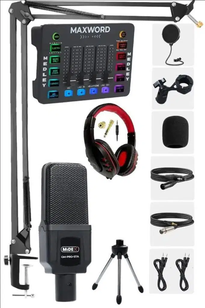 Midex Arcade Pack-2 MEDLEY Ses Kartı ve GM-PRO Mikrofon Gaming Canlı Yayın Stüdyo Seti Midex Arcade Pack-2 MEDLEY Ses Kartı ve GM-PRO Mikrofon Gaming Canlı Yayın Stüdyo Seti