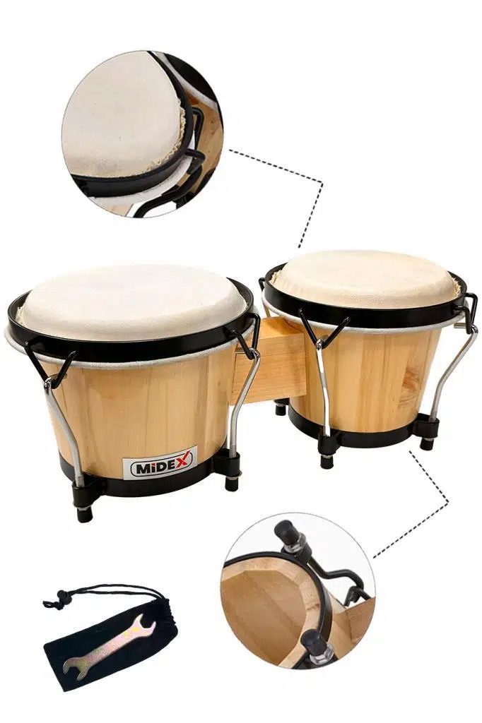 Midex BG-210 Naturel Bongo Siam Meşesi Doğal Deri Midex BG-210 Naturel Bongo Siam Meşesi Doğal Deri