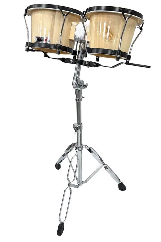 Midex BG-210ST Standlı Naturel Bongo Siam Meşesi Doğal Deri Midex BG-210ST Standlı Naturel Bongo Siam Meşesi Doğal Deri