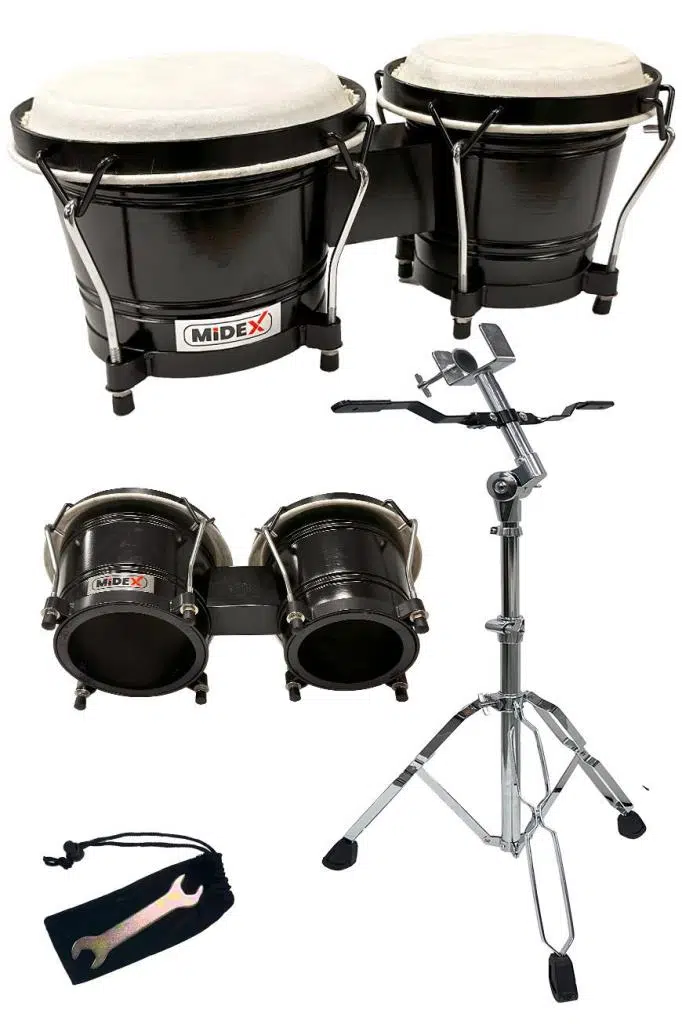Midex BG-220ST Standlı Siyah Bongo Siam Meşesi Doğal Deri Midex BG-220ST Standlı Siyah Bongo Siam Meşesi Doğal Deri