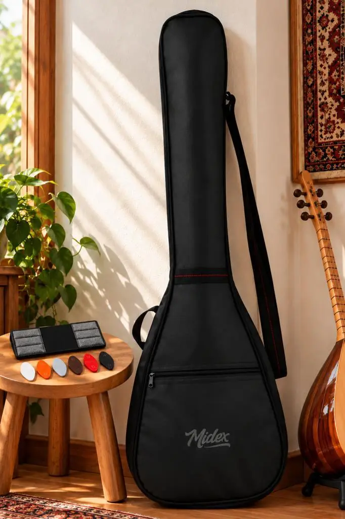 Midex BK-70U Uzun Sap Bağlama Çantası Kaliteli Siyah Kılıf