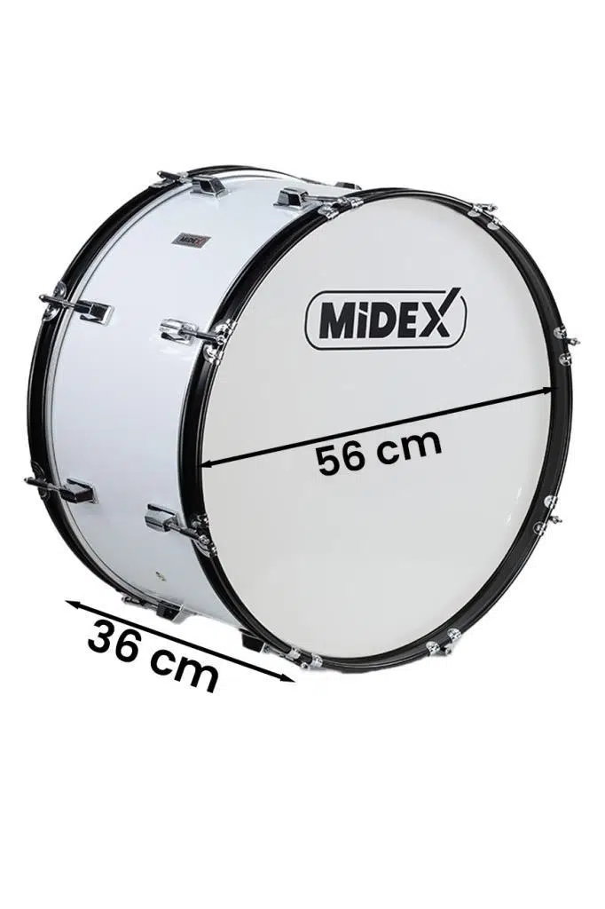 Midex BND-22 Bando Davulu 22 inç 56 cm Çap Profesyonel Bass Davul Seti
