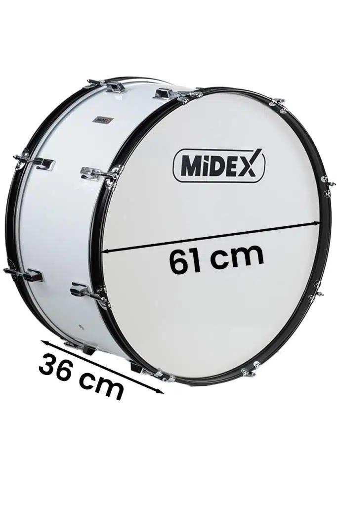 Midex BND-24 Bando Davulu 24 inç 61 cm Çap Profesyonel Bass Davul Seti Midex BND-24 Bando Davulu 24 inç 61 cm Çap Profesyonel Bass Davul Seti
