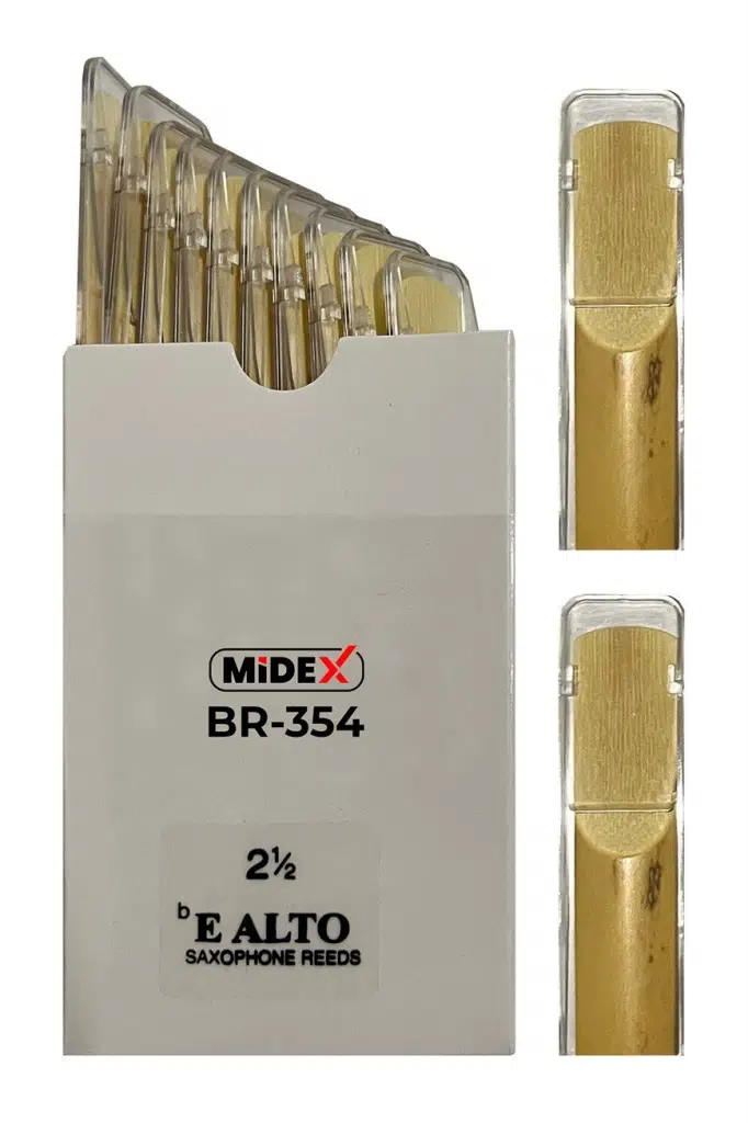 Midex BR-354A Alto Saksafon Kamışı 10'LU Paket ( NO:2.5 ) Midex BR-354A Alto Saksafon Kamışı 10'LU Paket ( NO:2.5 )