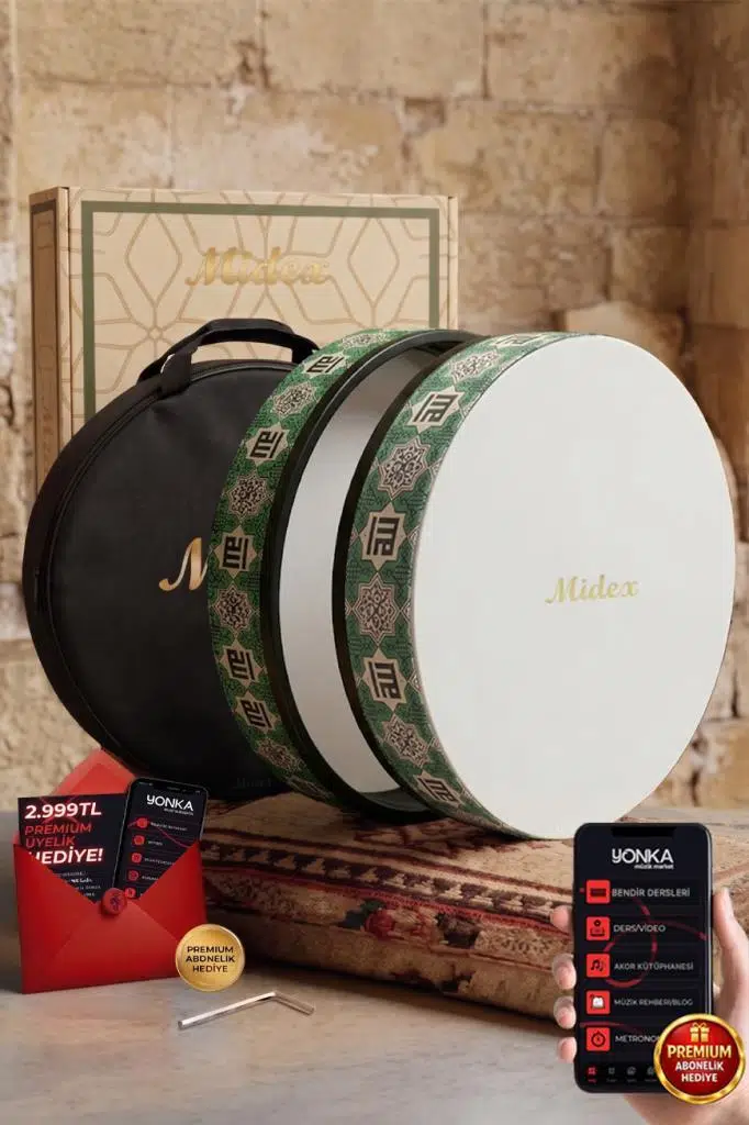 Midex BR-411 Kaliteli Bendir Def Akort Ayarlı EL Tutma Oyuklu Çantalı