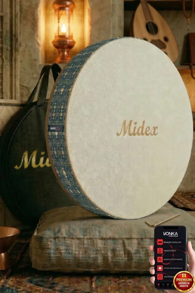 Midex BR-610 Kaliteli Bendir Def Akort Ayarlı EL Tutma Oyuklu Çantalı Midex BR-610 Kaliteli Bendir Def Akort Ayarlı EL Tutma Oyuklu Çantalı