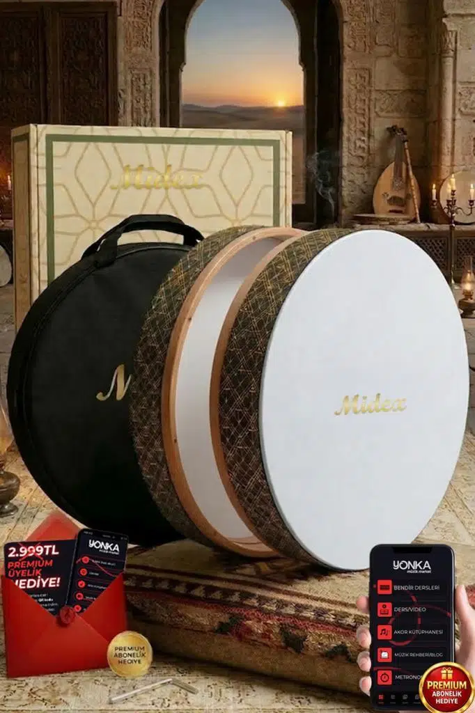 Midex BR-710 Kaliteli Bendir Def Akort Ayarlı EL Tutma Oyuklu Çantalı Midex BR-710 Kaliteli Bendir Def Akort Ayarlı EL Tutma Oyuklu Çantalı