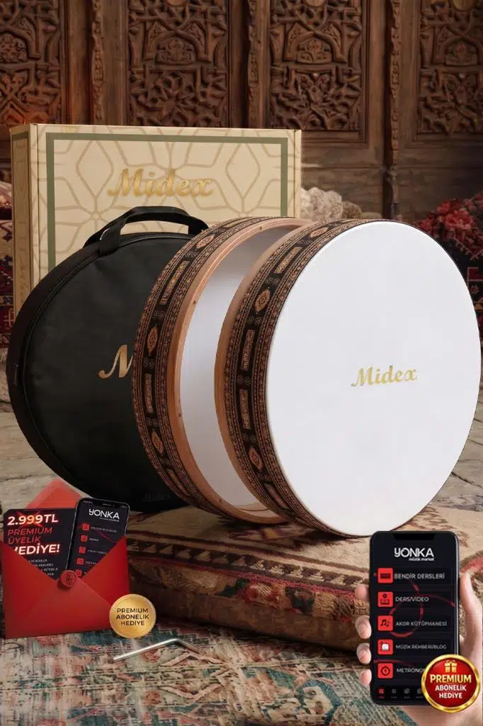 Midex BR-910 Kaliteli Bendir Def Akort Ayarlı EL Tutma Oyuklu Çantalı Midex BR-910 Kaliteli Bendir Def Akort Ayarlı EL Tutma Oyuklu Çantalı