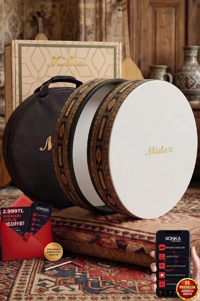 Midex BR-911 Kaliteli Bendir Def Akort Ayarlı EL Tutma Oyuklu Çantalı Midex BR-911 Kaliteli Bendir Def Akort Ayarlı EL Tutma Oyuklu Çantalı
