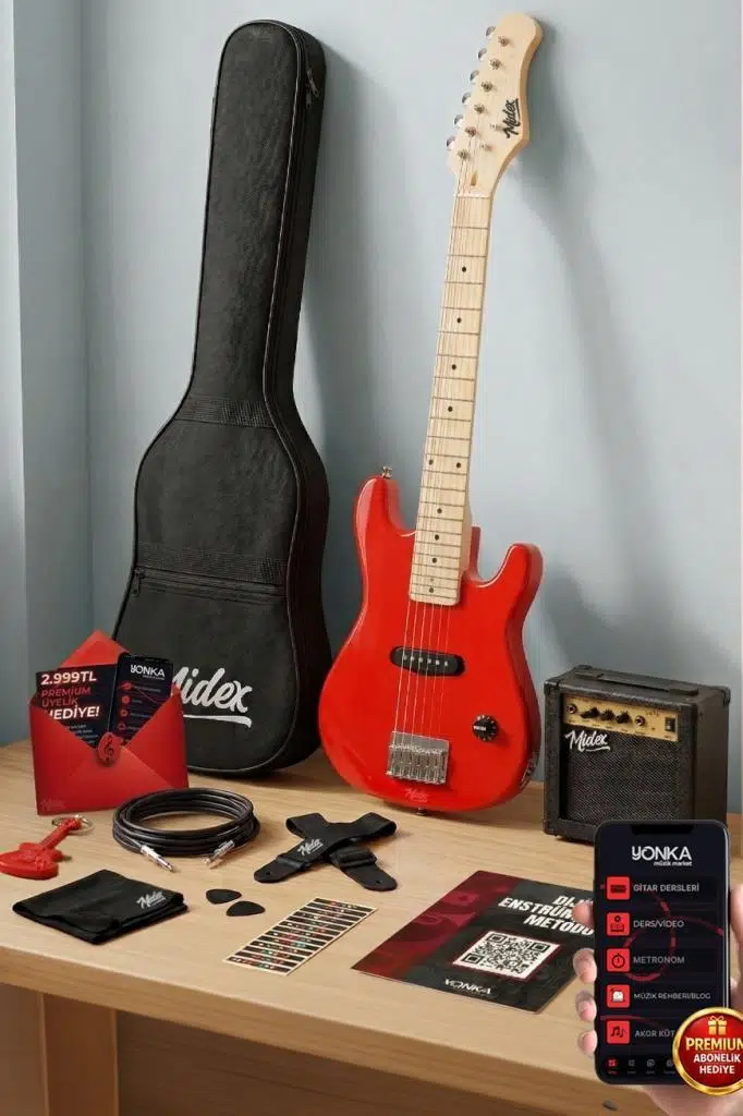 Midex CEG-30RD 4-6 Yaş Çocuklar İçin Amfili Full 1/4 30 İnç Elektro Gitar Seti RED Midex CEG-30RD 4-6 Yaş Çocuklar İçin Amfili Full 1/4 30 İnç Elektro Gitar Seti RED