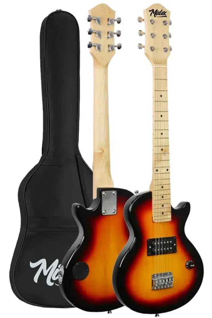Midex CEG-34SB 5-8 Yaş Çocuklar İçin Amfili Full 1/2 34 İnç Elektro Gitar Seti Sunburs