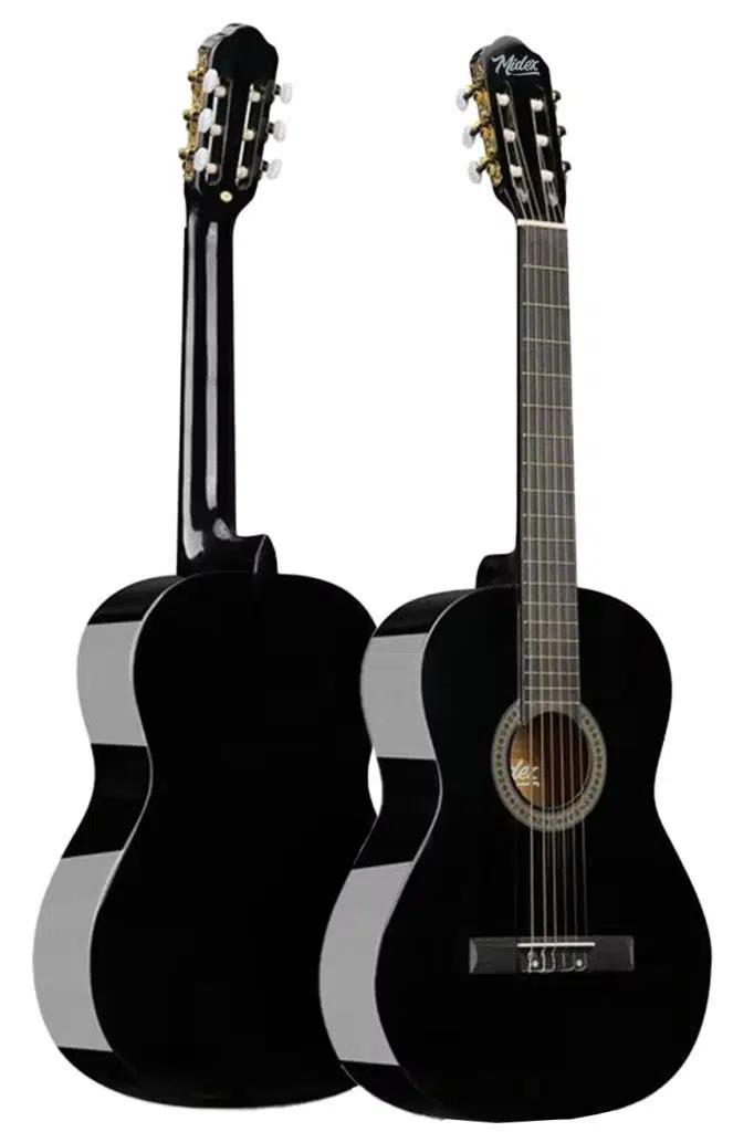 Midex CG-270BK Siyah Klasik Gitar 4/4 Yetişkin Boy Sap Ayarlı Full Set