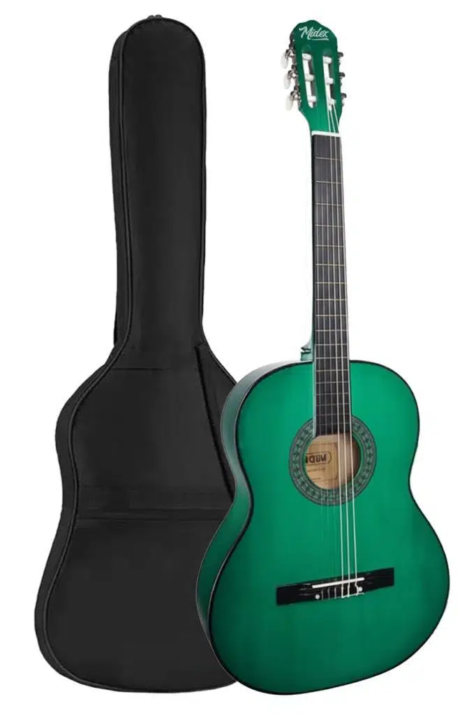 Midex CG-270GR Yeşil Renk Klasik Gitar 4/4 Yetişkin Boy Sap Ayarlı Full Set