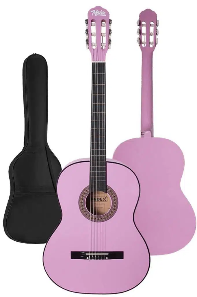 Midex CG-270PU Lila Renk Klasik Gitar 4/4 Yetişkin Boy Sap Ayarlı Full Set