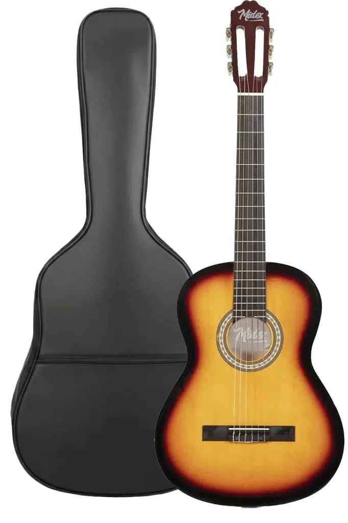 Midex CG-270SB Sunburst Renk Klasik Gitar 4/4 Yetişkin Boy Sap Ayarlı Full Set
