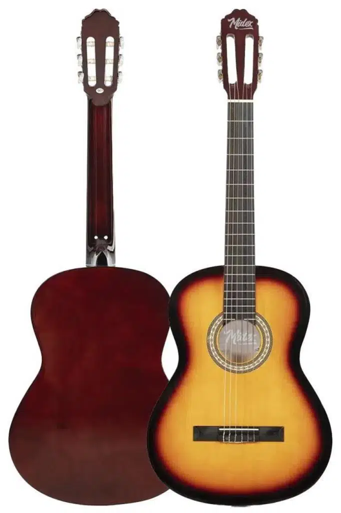 Midex CG-270SB Sunburst Renk Klasik Gitar 4/4 Yetişkin Boy Sap Ayarlı Full Set