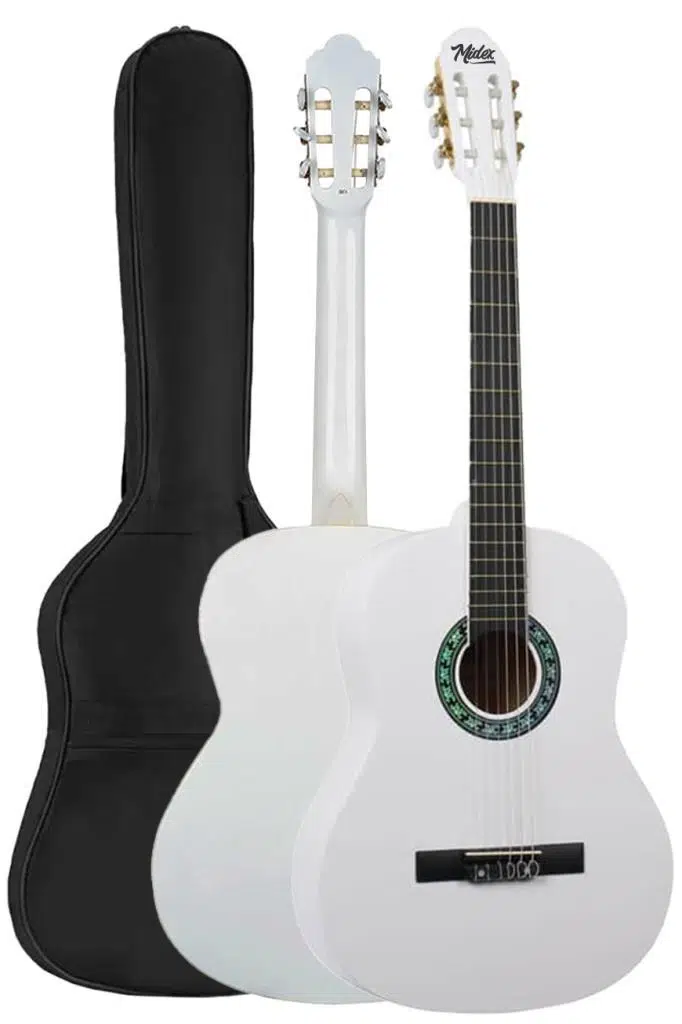 Midex CG-270WH Beyaz Renk Klasik Gitar 4/4 Yetişkin Boy Sap Ayarlı Full Set