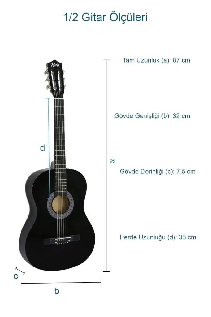 Midex CG-34BK-PAK Kaliteli 34 İnç 1/2 Junior Çocuk Gitarı 4-8 Yaş Arası (Çanta Tuner Askı Pena Metod) Midex CG-34BK-PAK Kaliteli 34 İnç 1/2 Junior Çocuk Gitarı 4-8 Yaş Arası (Çanta Tuner Askı Pena Metod)