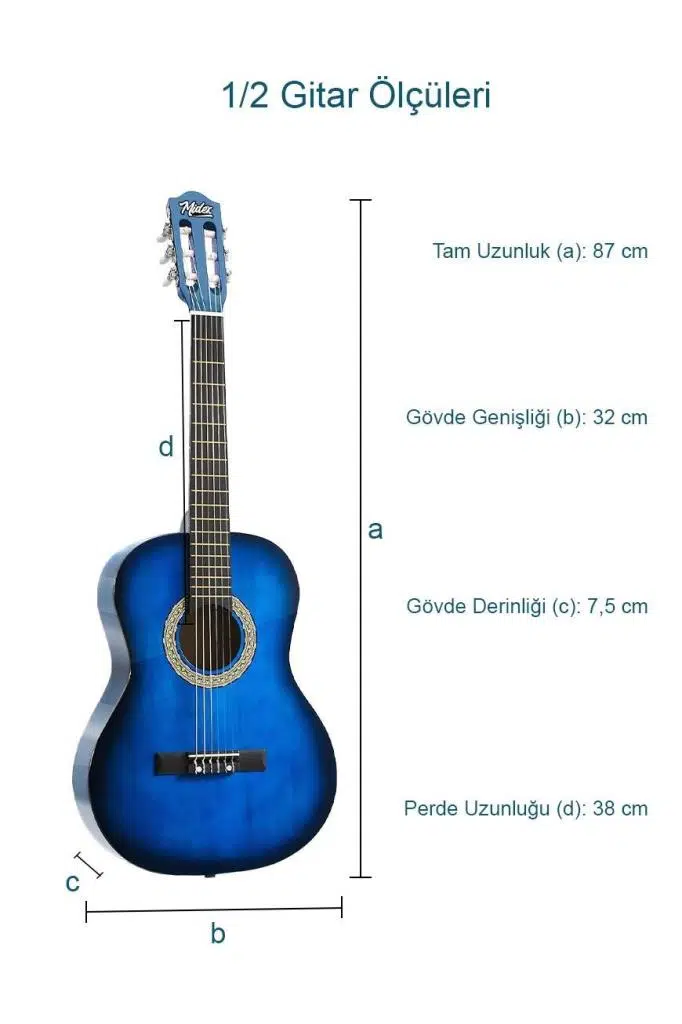 Midex CG-34BL-PAK Kaliteli 34 İnç 1/2 Juniur Çocuk Gitarı Seti 4-8 Yaş Arası (Tuner Çanta Capo Askı Nota Sticker Pena Metod) Midex CG-34BL-PAK Kaliteli 34 İnç 1/2 Juniur Çocuk Gitarı Seti 4-8 Yaş Arası (Tuner Çanta Capo Askı Nota Sticker Pena Metod)