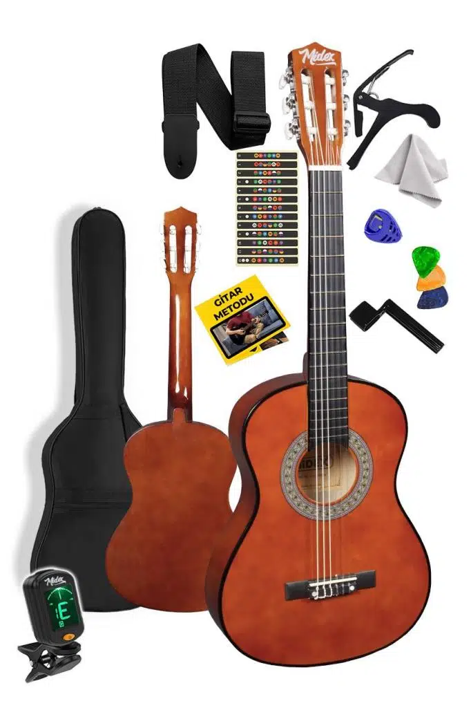 Midex CG-34BRW-PAK Kaliteli 34 İnç 1/2 Juniur Çocuk Gitarı Seti 4-8 Yaş Arası (Tuner Çanta Capo Askı Nota Sticker Pena Metod) Midex CG-34BRW-PAK Kaliteli 34 İnç 1/2 Juniur Çocuk Gitarı Seti 4-8 Yaş Arası (Tuner Çanta Capo Askı Nota Sticker Pena Metod)