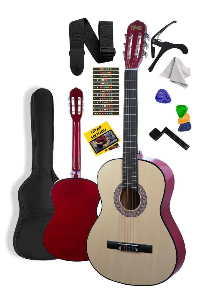 Midex CG-34NT Kaliteli 34 İnç 1/2 Juniur Çocuk Gitarı 4-8 Yaş Arası (Çanta Capo Nota Sticker Askı Pena Metod) Midex CG-34NT Kaliteli 34 İnç 1/2 Juniur Çocuk Gitarı 4-8 Yaş Arası (Çanta Capo Nota Sticker Askı Pena Metod)