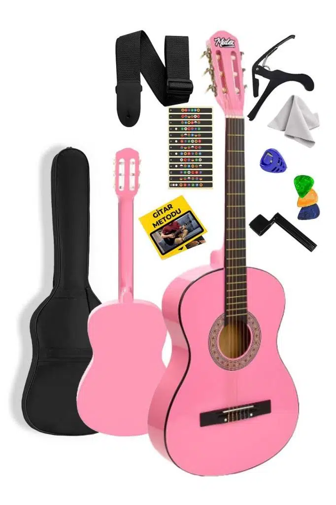 Midex CG-34PK Kaliteli 34 İnç 1/2 Juniur Çocuk Gitarı 4-8 Yaş Arası (Çanta Capo Nota Sticker Askı Pena Metod) Midex CG-34PK Kaliteli 34 İnç 1/2 Juniur Çocuk Gitarı 4-8 Yaş Arası (Çanta Capo Nota Sticker Askı Pena Metod)