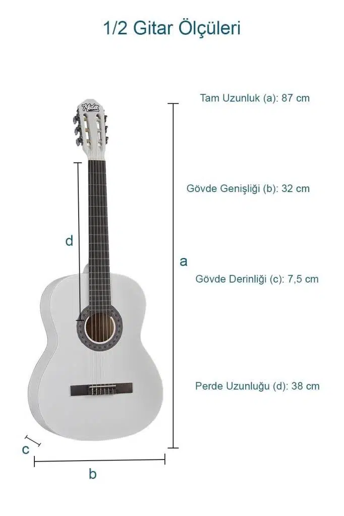Midex CG-34WH Kaliteli 34 İnç 1/2 Juniur Çocuk Gitarı 4-8 Yaş Arası (Çanta Capo Nota Sticker Askı Pena Metod) Midex CG-34WH Kaliteli 34 İnç 1/2 Juniur Çocuk Gitarı 4-8 Yaş Arası (Çanta Capo Nota Sticker Askı Pena Metod)