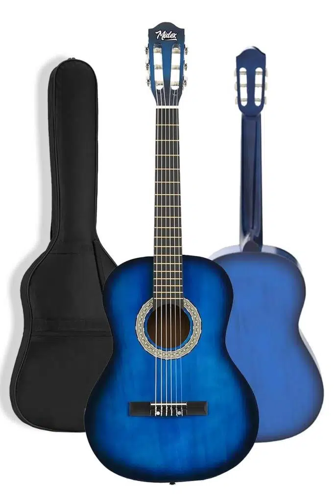 Midex CG-36BL Kaliteli 36 İnç 3/4 Juniur Çocuk Gitarı 8-12 Yaş Arası (Çanta Askı Capo Nota Sticker Pena Metod)