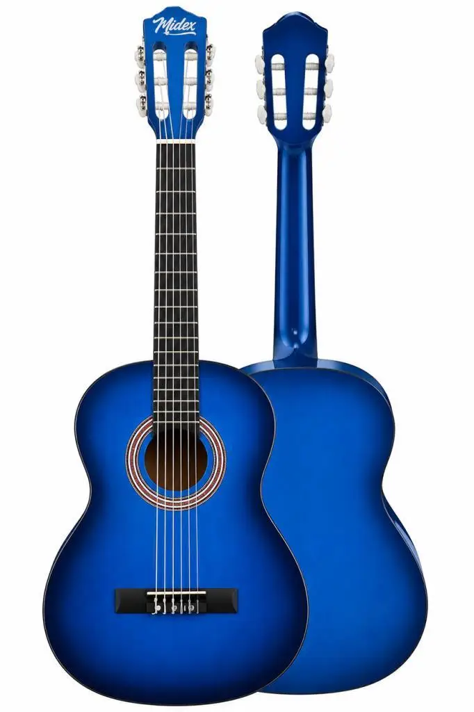 Midex CG-36BL Kaliteli 36 İnç 3/4 Juniur Çocuk Gitarı 8-12 Yaş Arası (Çanta Askı Capo Nota Sticker Pena Metod)