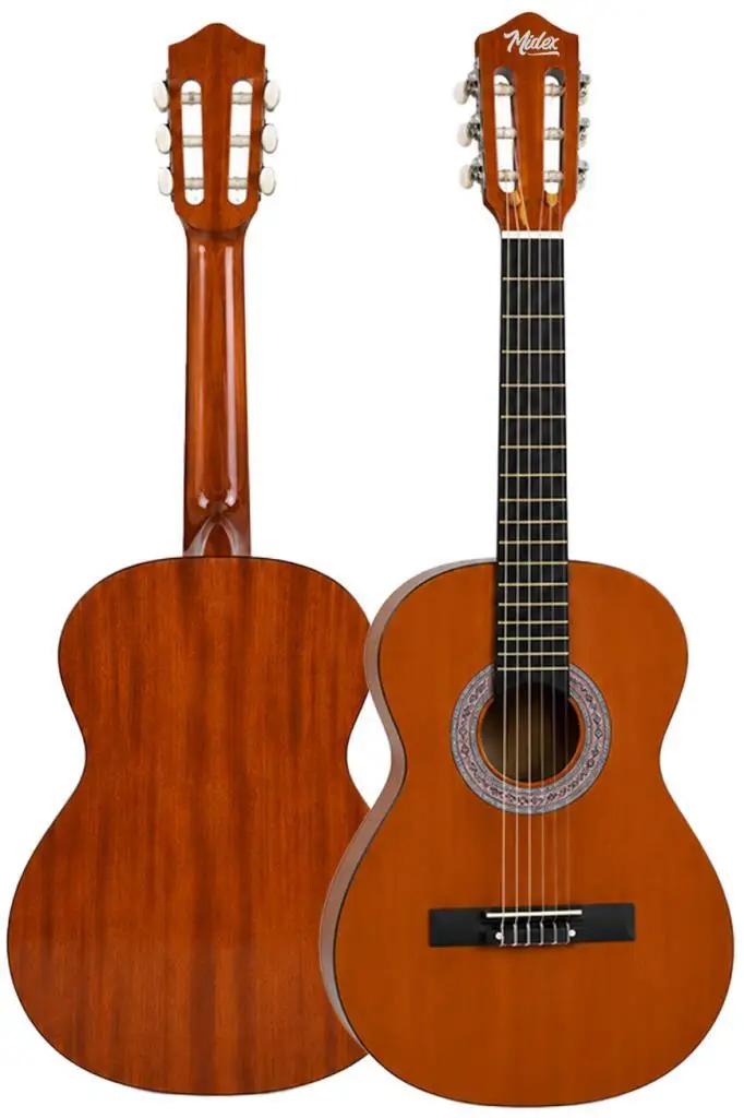 Midex CG-36BRW Kaliteli 36 İnç 3/4 Juniur Çocuk Gitarı 8-12 Yaş Arası (Çanta Askı Capo Nota Sticker Pena Metod)