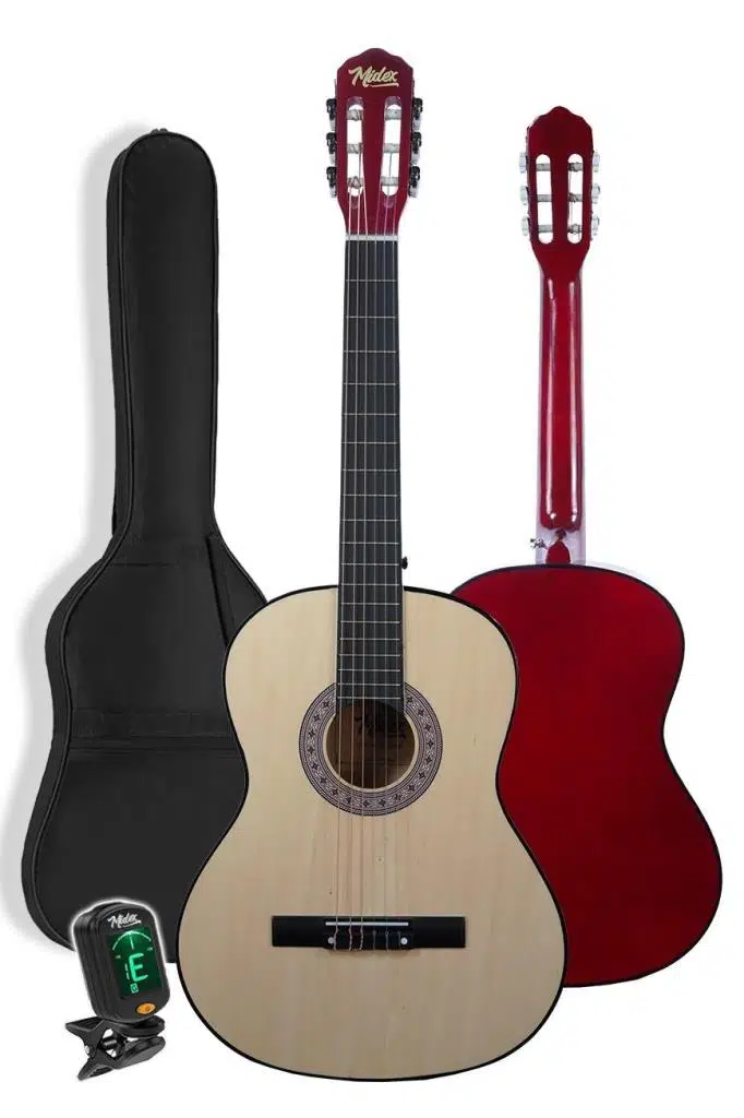 Midex CG-36NT-PAK Kaliteli 36 İnç 3/4 Juniur Çocuk Gitarı 8-12 Yaş Arası (Çanta Capo Askı Nota Sticker Pena Metod)