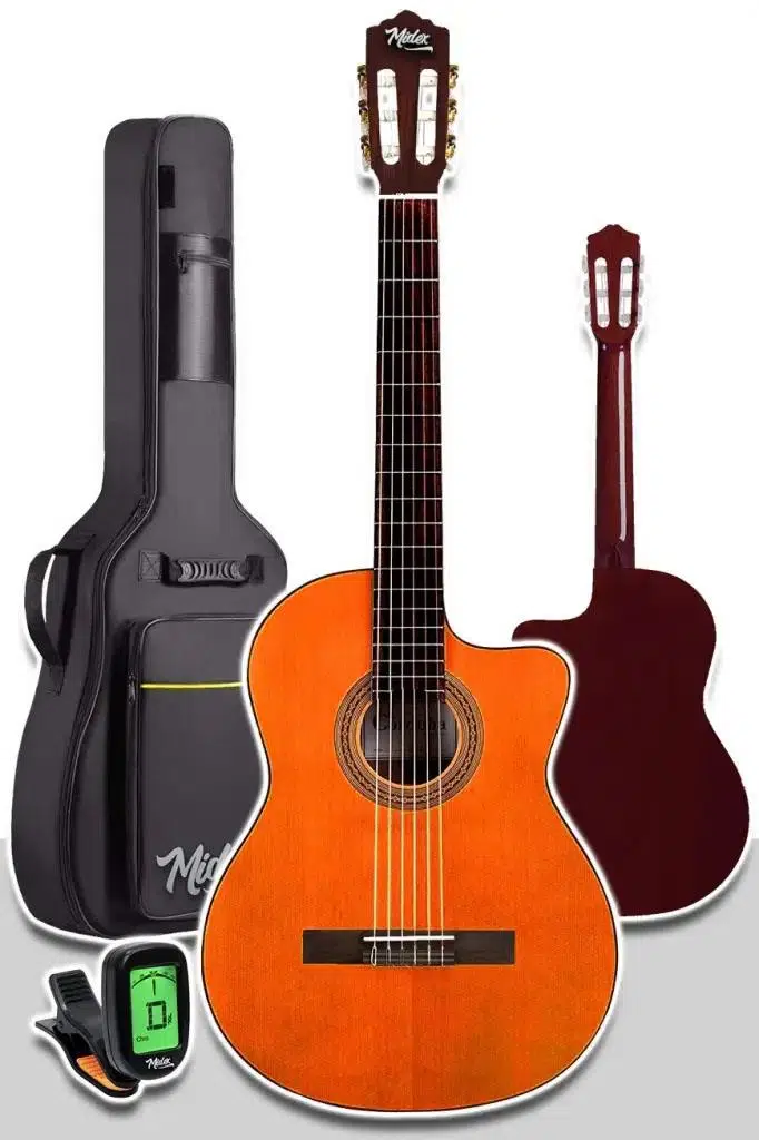 Midex CG-390M-XBAG Klasik Gitar 4/4 Sap Ayarlı Kesik Kasa (Çanta Askı Capo Metod Pena) Midex CG-390M-XBAG Klasik Gitar 4/4 Sap Ayarlı Kesik Kasa (Çanta Askı Capo Metod Pena)