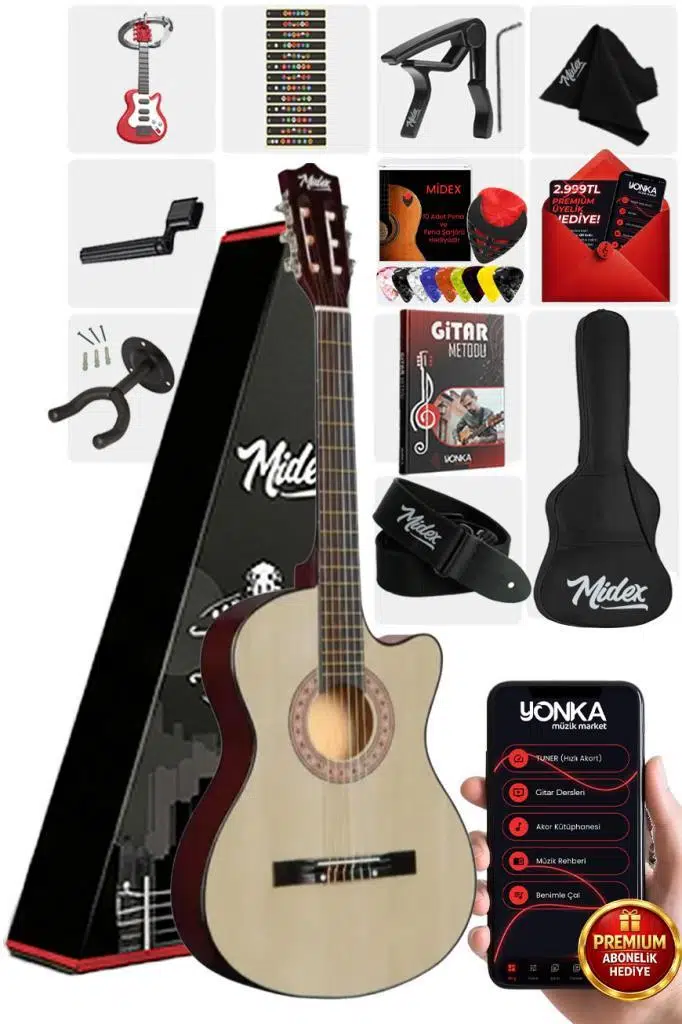 Midex CG-390NT-XBAG Klasik Gitar 4/4 Sap Ayarlı Kesik Kasa (BASIC) Midex CG-390NT-XBAG Klasik Gitar 4/4 Sap Ayarlı Kesik Kasa (BASIC)