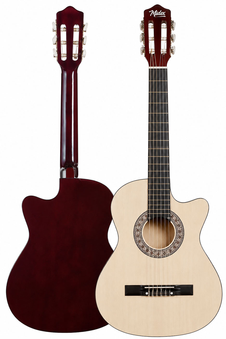 Midex CG-390NT-XBAG Klasik Gitar 4/4 Sap Ayarlı Kesik Kasa (BASIC)