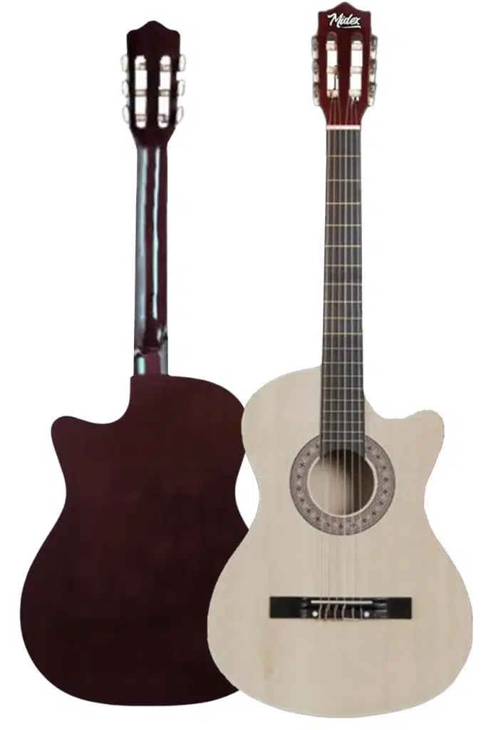 Midex CG-390NT-XBAG Klasik Gitar 4/4 Sap Ayarlı Kesik Kasa (Çanta Askı Capo Metod Pena)