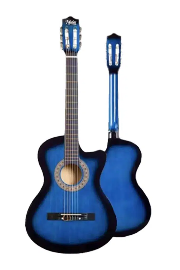 Midex CG-395BL Mavi Renk Kesik Klasik Gitar 4/4 Yetişkin Boy Sap Ayarlı Full Set Midex CG-395BL Mavi Renk Kesik Klasik Gitar 4/4 Yetişkin Boy Sap Ayarlı Full Set