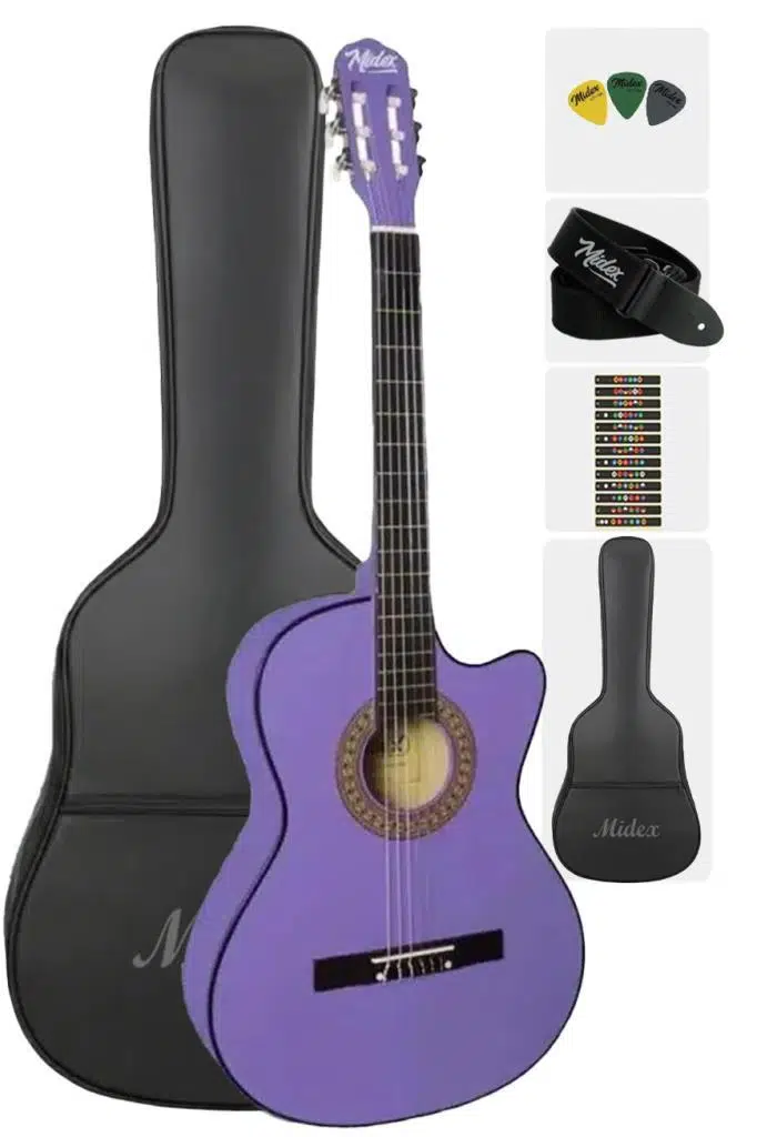 Midex CG-395PRP-OUT Klasik Gitar 4/4 Sap Ayarlı Kesik Kasa Full Set (OUTLET) Midex CG-395PRP-OUT Klasik Gitar 4/4 Sap Ayarlı Kesik Kasa Full Set (OUTLET)