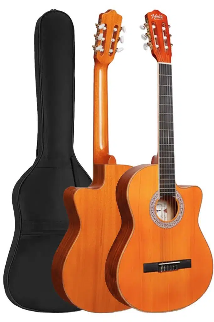 Midex CG-395YL Klasik Gitar 4/4 Kesik Kasa Full Set (Çanta Askı Tuner Metod Pena)
