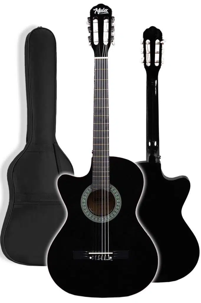 Midex CG-396BK SOLAK Klasik Gitar Siyah Renk Full Set Sap Ayarlı 4/4 yetişkin Boy