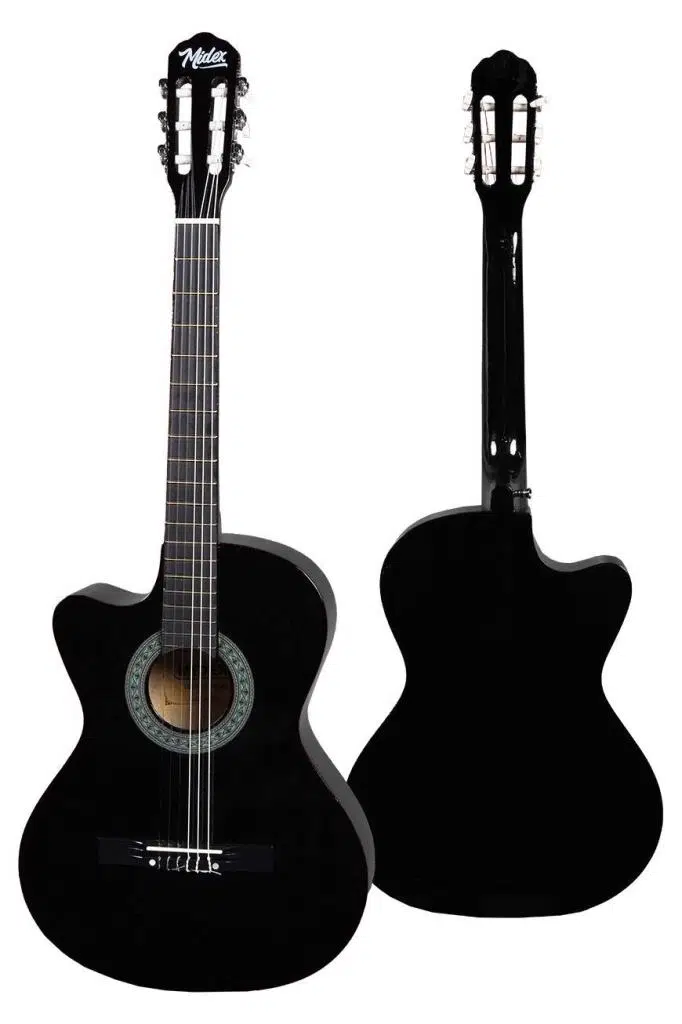 Midex CG-396BK SOLAK Klasik Gitar Siyah Renk Full Set Sap Ayarlı 4/4 yetişkin Boy