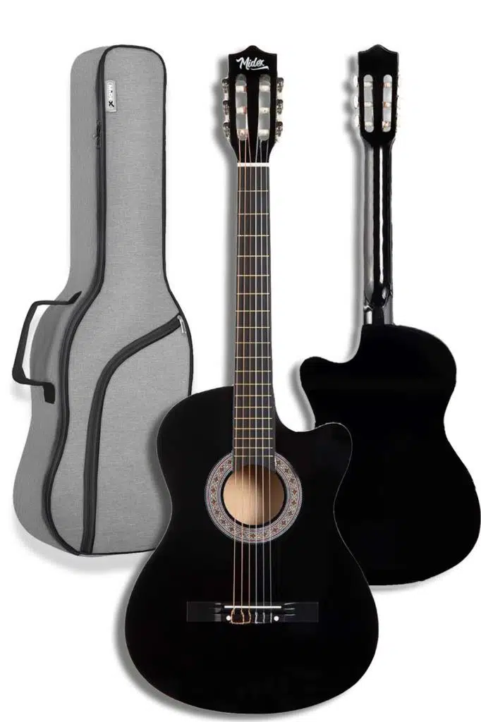 Midex CG-39X-CS Siyah Klasik Gitar 4/4 Kesik Kasa Sap Ayarlı (Gigbag Tuner Askı Capo Pena Metod) Midex CG-39X-CS Siyah Klasik Gitar 4/4 Kesik Kasa Sap Ayarlı (Gigbag Tuner Askı Capo Pena Metod)