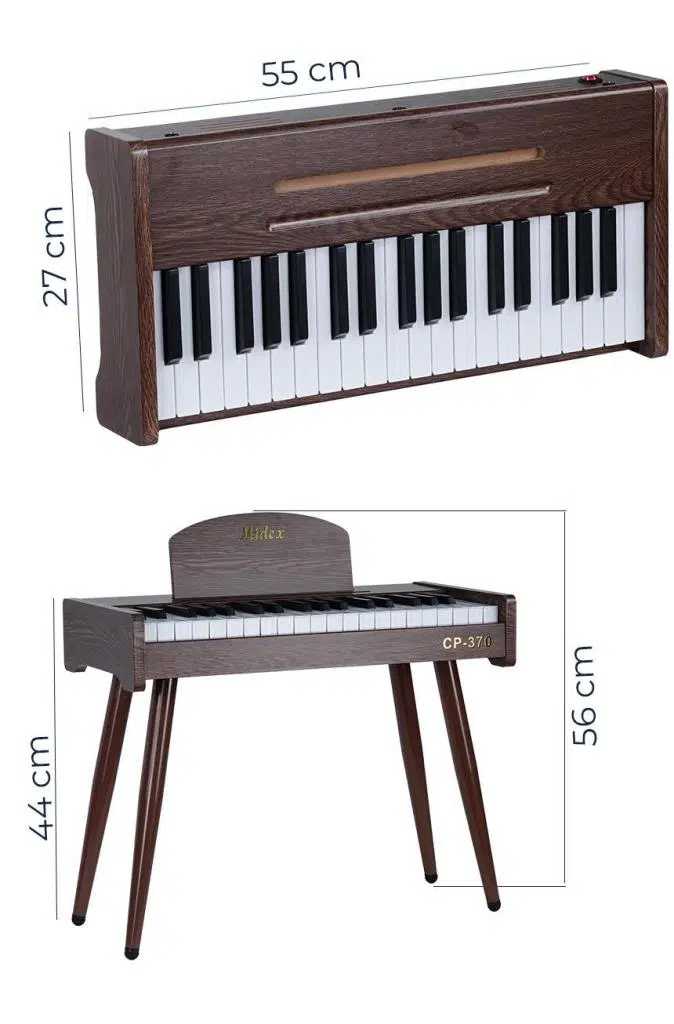 Midex CP-370C Ahşap Çocuk Piyanosu Pilli 37 Tuşlu Gerçek Piyano Tuşları Midex CP-370C Ahşap Çocuk Piyanosu Pilli 37 Tuşlu Gerçek Piyano Tuşları