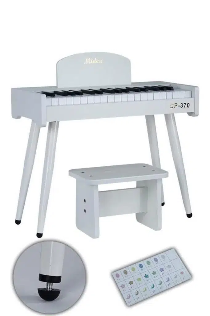 Midex CP-370WH Ahşap Çocuk Piyanosu Pilli 37 Tuşlu Gerçek Piyano Tuşları Midex CP-370WH Ahşap Çocuk Piyanosu Pilli 37 Tuşlu Gerçek Piyano Tuşları